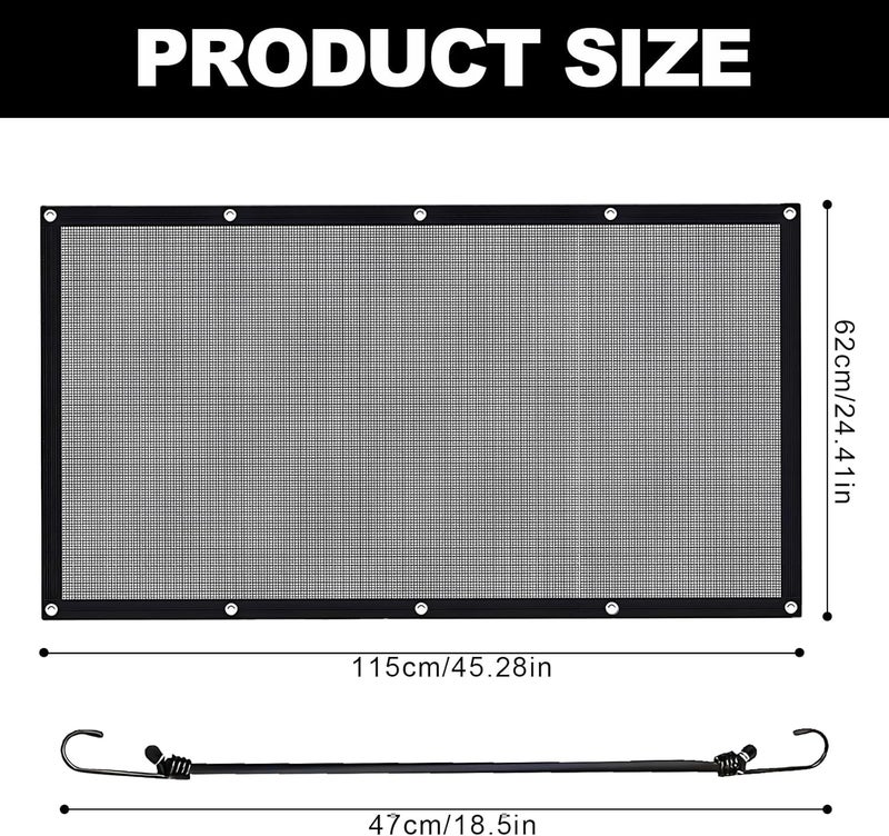 vvag Car Dog Barrier Net Universal Dog Barrier for Car with Adjustable Ropes and Hooks One-Piece Design Mesh for Most Cars, SUVs, Pickups, Trucks and Vans(45x24 Inches) - Image 2